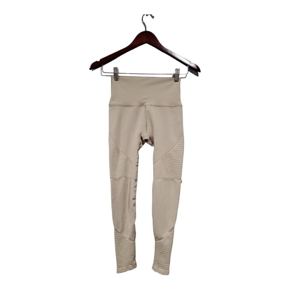 Alphalete Women's Nude Tan Compression Athletic Leggings Yoga Size Small